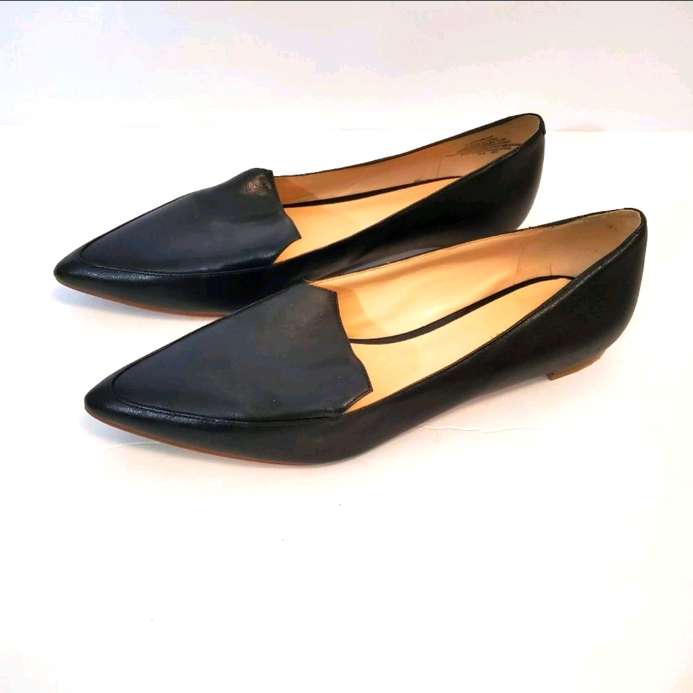 Nine west black "Abay Smoking Flats" 9.5